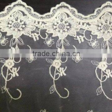 Lace Accessory Organdy Embroidery Full Lace Cotton Lace Fabric photo-2