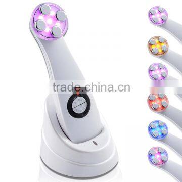 Home use RF EMS LED Photon Light Therapy skin whitening tightening facial massager kit