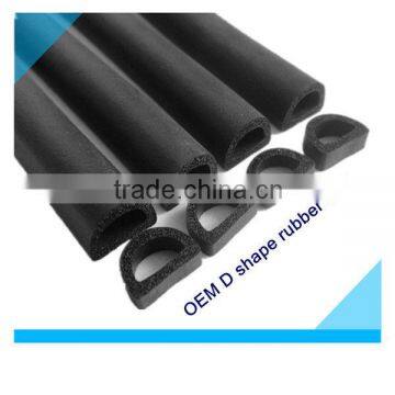 Jiangyin Huayuan supply various customer design epdm foam d shape rubber seal