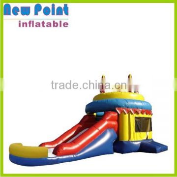 PVC high quality inflatablebounce house with slide for kids