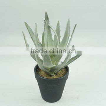 Artificial Plant Aloe With Black Plastic Pot