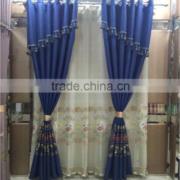 Linen classic embroidered French court wind curtain