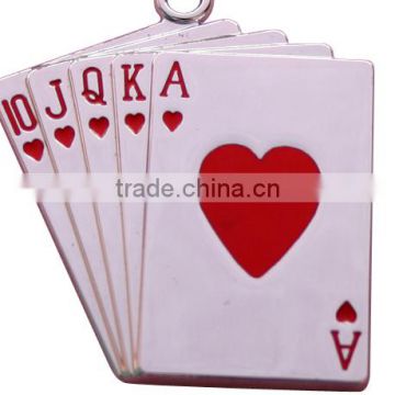 Special design poker shaped key chain Spades A shaped key chain New Arrival of Poker Key Chain