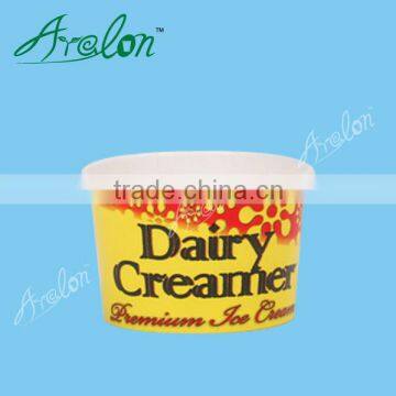 Disposable Ice Cream Paper Cup with lid and spoon