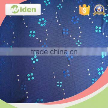 Fancy royal blue mesh fabric with beads sequins for curtains                        
                                                                                Supplier's Choice