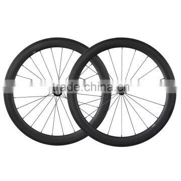 ICAN bikes 700c carbon fiber 56mm clincher tubeless ready 25mm width road bike wheels with R13 hub CN spokes