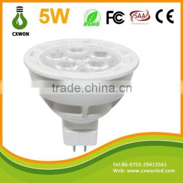 Ce rohs saa 5w smd spot lights aluminum + plastic 3030 smd led spoled spotlight lamp