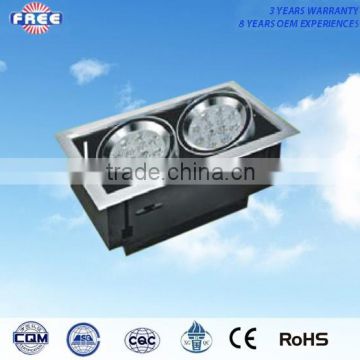 24W led grill lamp component high quality aluminum alloy square suitable for installation in a ceiling scriptorium