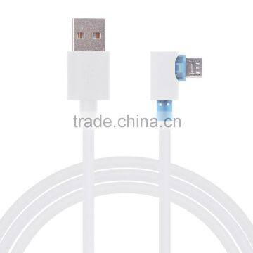 90 degree angled micro usb angle cable USB 2.0 to micro usb male to A type male data cable for samsung galaxy/tablet cell phone