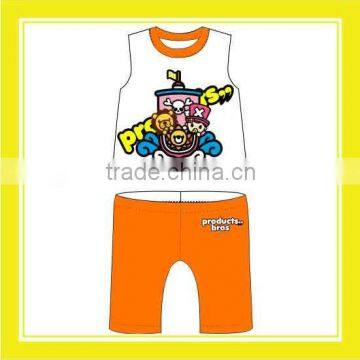 2016 Product Bros Priate Rinne and Lion Cotton Orange For Children Two Pieces Per Set photo-3