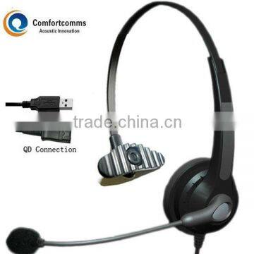 Monaural computer usb headset HSM-900NPQDUSBS