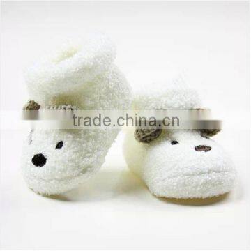 3D design fuzzy baby shoe socks