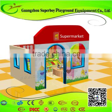 Indoor Soft Supermarket Themed Plastic Houses For Kids 1411-28b