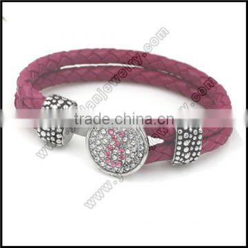 wholesale girl leather bracelet with diamond