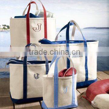 canvas beach bag with rope handle