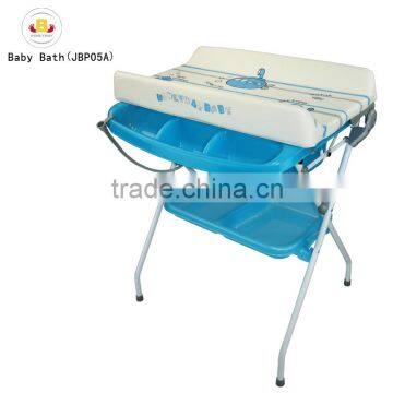 Baby bath stand with upper changer