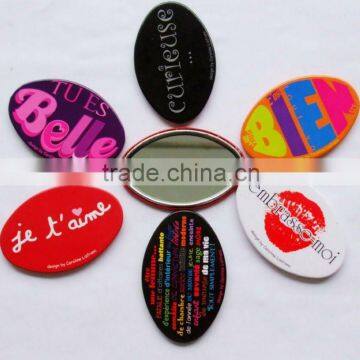 According to customer design compact mirror tin mirror/looking glass for giftware