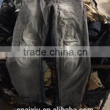 2015 high quality used clothing used men jean pants