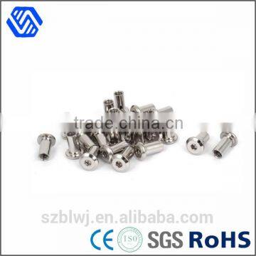 Pan head hex socket rivets polished stainless steel rivet nut