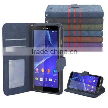 PU Leather Case ,Book Leather Case For Sony Xperia Z4 Compact MINI