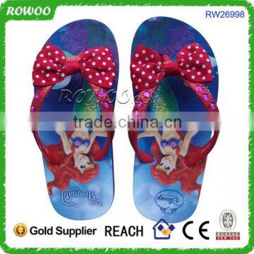 girls' ipanema beautiful mermaid flip-flops with glittery flower decoration