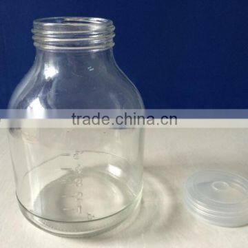 600ml ball tissue culture glass jar with breath cap