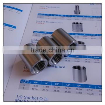 Stainless steel threaded screwed pipe fitting,150PSI,BSP/BSPT/DIN2999/NPT Thread