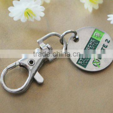 Metal Trolley taken coin keychains/ metal trolley coin keyholder