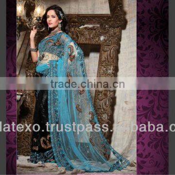 Black & Blue Party wear Saree