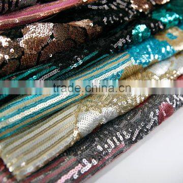Sequin Embroidery Cloth;3mm+3mm Gold Mbroidery Cloth;Polyester Fiber;30A Eyelet Fabric Cloth;dress, Home Textile Toys Crafts Use photo-5