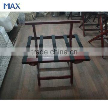 Hotel Room Antique Rustic Wood Luggage Rack photo-2