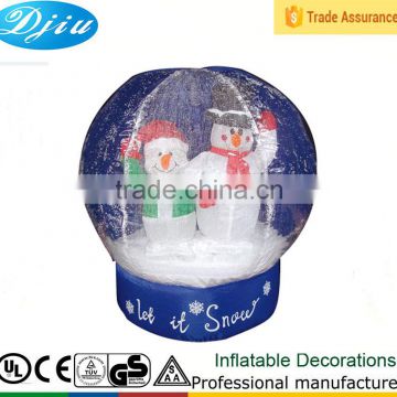 DJ-B-107 outdoor large led inflatable christmas snowglobe decoration