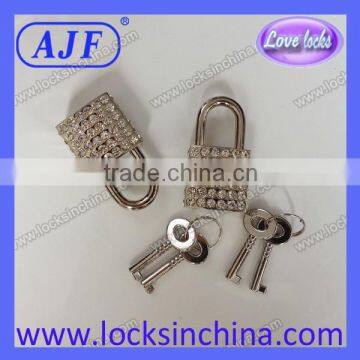 Nice Rhinestone Padlock for Jewel Case With Square Shape or Heart Shape Lock photo-4