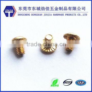 m4 shoulder head brass knurled screw