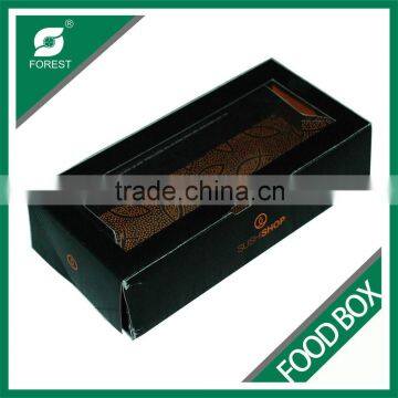 FOOD GRADE FANCY CARDBOARD FOOD BOX FOR PACKING BOX WITH ENVIRONMENTAL WINDOW