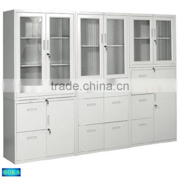 China Glass Door Laboratory File Display Steel Filing Storage Cabinet