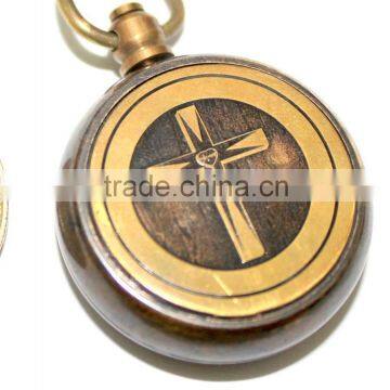 Brass Nautical Compass- vintage Brass locket Compass 13314