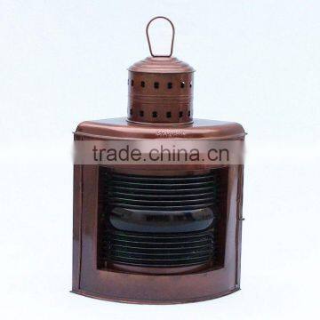 Antique Perko Lantern Vintage Oil Lamp Green Light Nautical Marine Ship Boat 1835