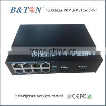 10/100Mbps 1SFP 8RJ45 Port SFP Fiber Switch