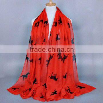 Animal print horse scarf