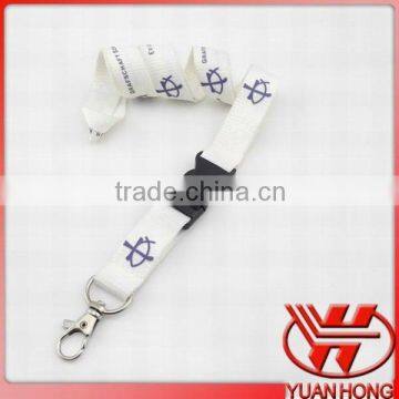 2014 cheap polyester lanyard with silk screen printing logo