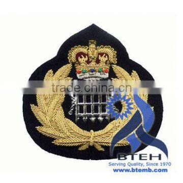 Bullion Cap Badges | Bullion Hand Embroidered Military Cap Badge Patch Emblem