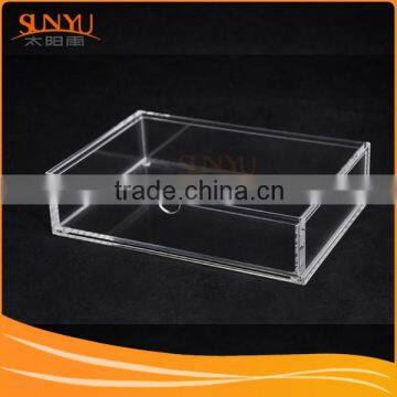 Rectangle acrylic tissue box/perspex napkin display case with drawer