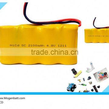 battery pack Ni-CD 4.8 Volt 2100 mAh NiCD NiMH rechargeable battery pack Ni-CD 2100mah 4.8v rechargeable battery pack