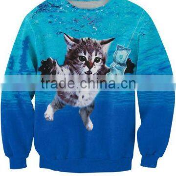 off shoulder sweatshirt Fashion new design sweatshirt 3D crewneck sweatshirt