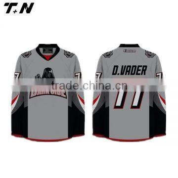 100% polyester youth hockey jersey cheap