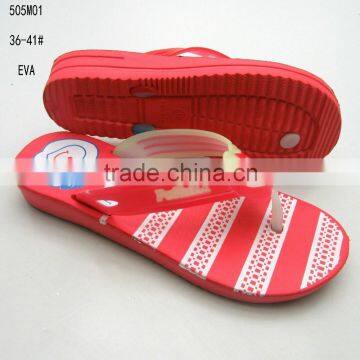 EVA ladies thick sole flip flops made in China