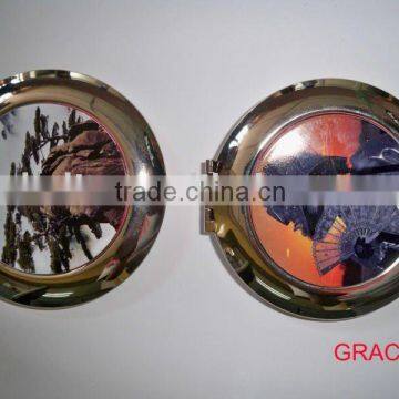 iron material cosmetic mirror with round shape