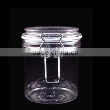 Wholesale customized cosmetic packaging cream PET kilner jars with cliptop lid