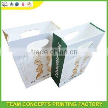 White die cut handle paper bag